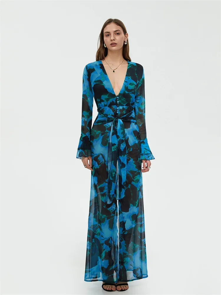 Corinne | Bedrucktes geteiltes Kleid für Damen