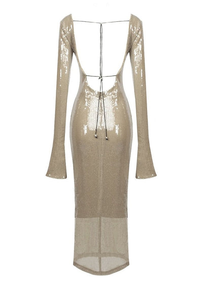 Olivia | Beiges Kleid