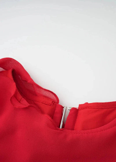 Lynn | Verführerisches Off-Shoulder Kleid in Rot