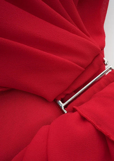 Lynn | Verführerisches Off-Shoulder Kleid in Rot