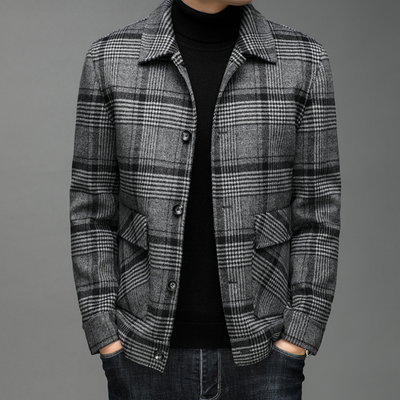 Joshua | Eleganter Karierter Mantel, stilvoll und warm für Männer