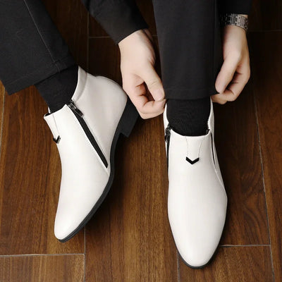 Anton™ | Chic Lederboots mit Reißverschluss – Eleganz & Komfort vereint