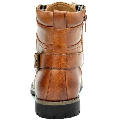 Carwin – Modische Leder Schnürstiefel
