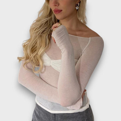 Glea – Transparenter Mesh-Top mit modernem Twist