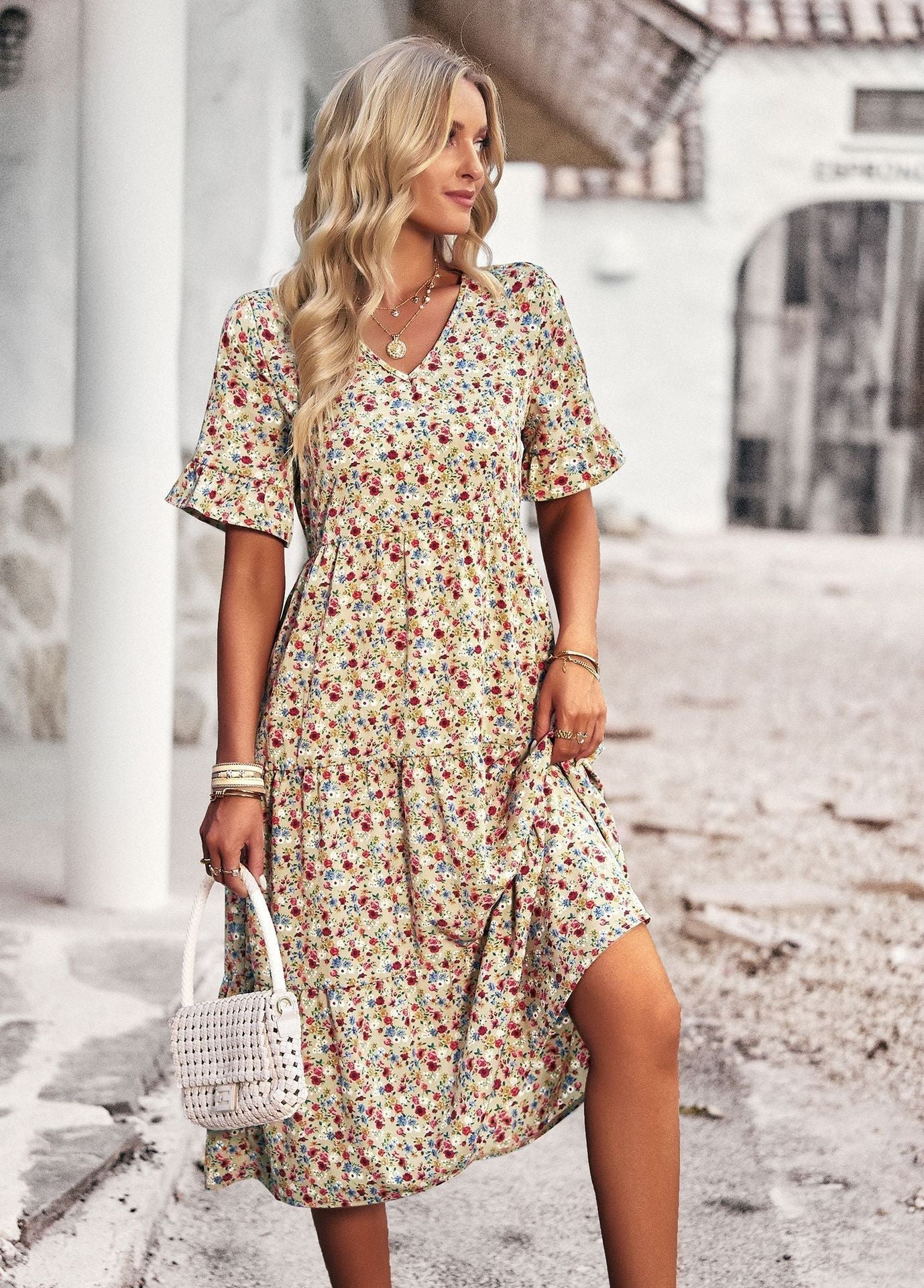 Eraliza - Geblümtes Midikleid