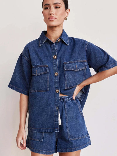 Yvaine | Vintage-inspirierter Denim-Blazer und Hosenanzug