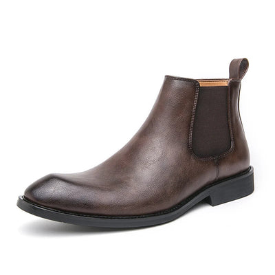 Markt | Stylische Reißverschluss-Leder Chelsea Boots für Herren