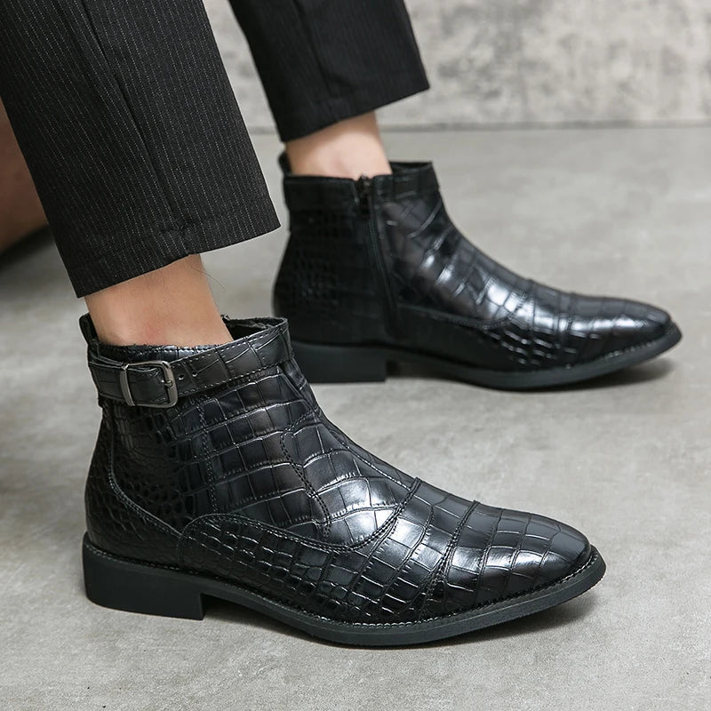 Baron | Stylische Leder-Schnallenstiefel für Männer