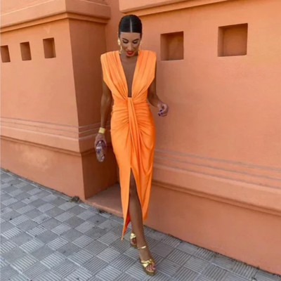 Lily Eleganten Plissee Kleid