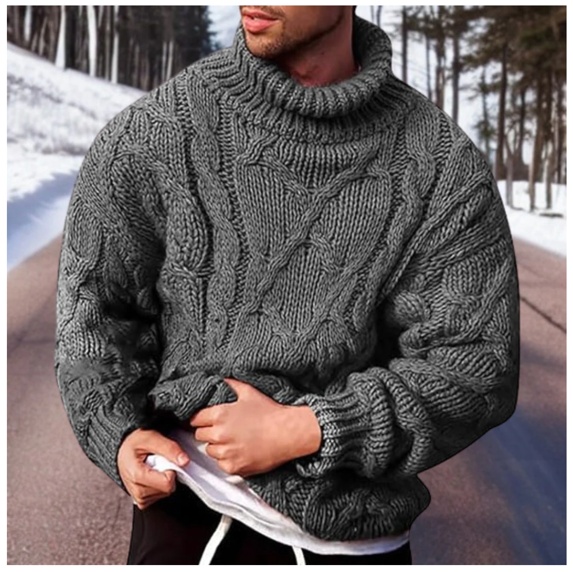 Wolltraum - Moderner Dicker Strickpullover für Männer
