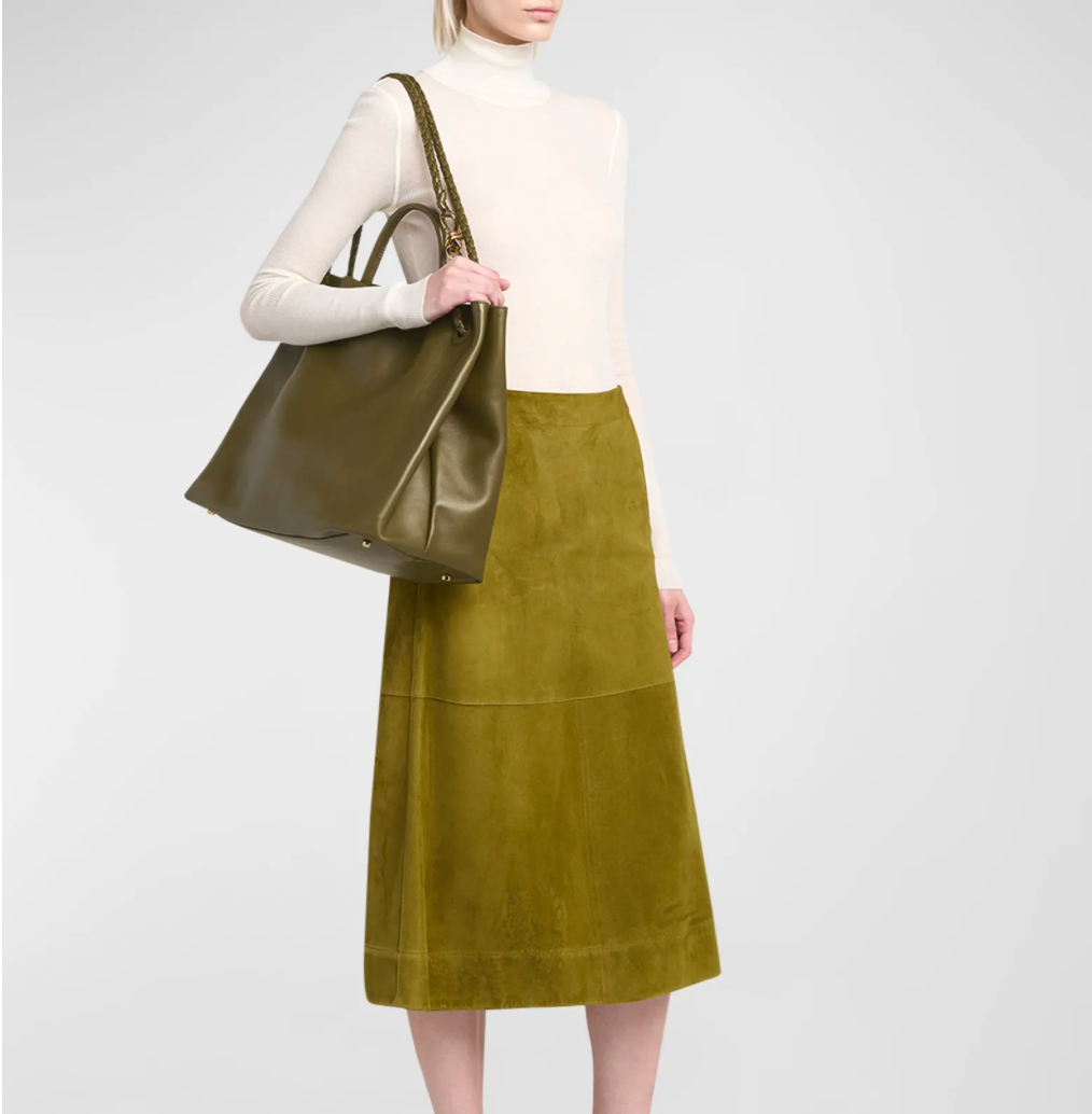 Luxuriöse vegane Leder Tote Bag – Große Handtasche mit Magnetverschluss