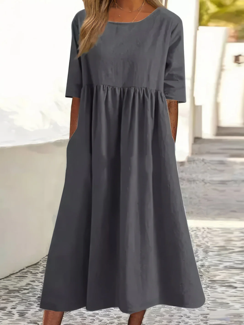 Mia™ - Kleid mit Rundhalsausschnitt für Damen