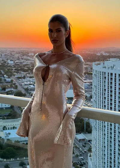 Olivia | Beiges Kleid