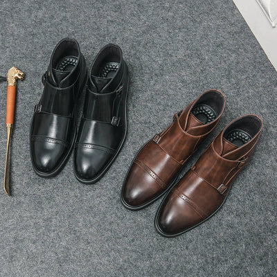 Darell - Doppelmonk-Stiefel mit Riemen