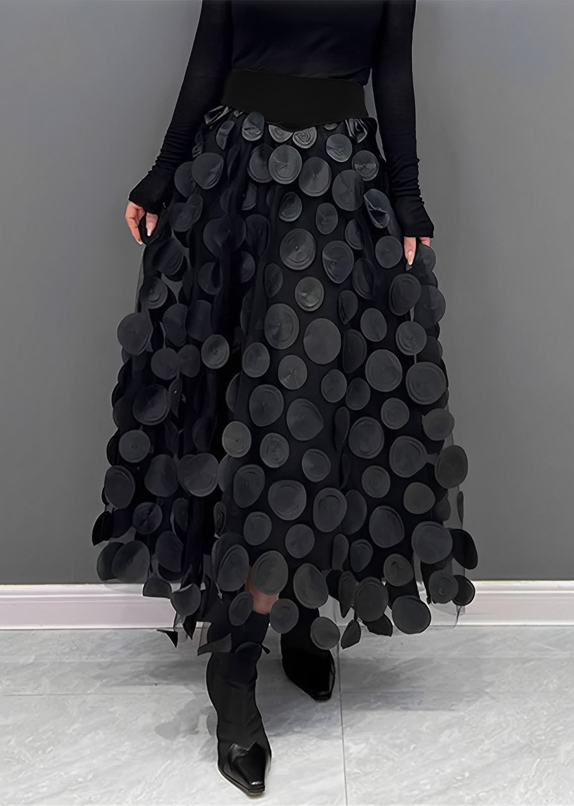 Peaches - Schwarzer gepunkteter Rock