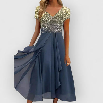 Veronica | Langes Leinenkleid