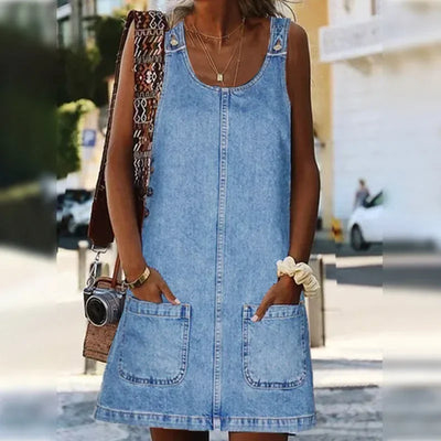 Malwina – Praktisches Und Leichtes Sommerkleid aus Denim