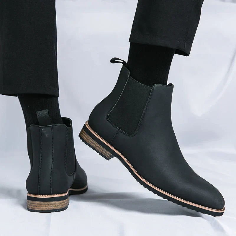 kayden | Stylische Leder Chelsea Boots für Männer