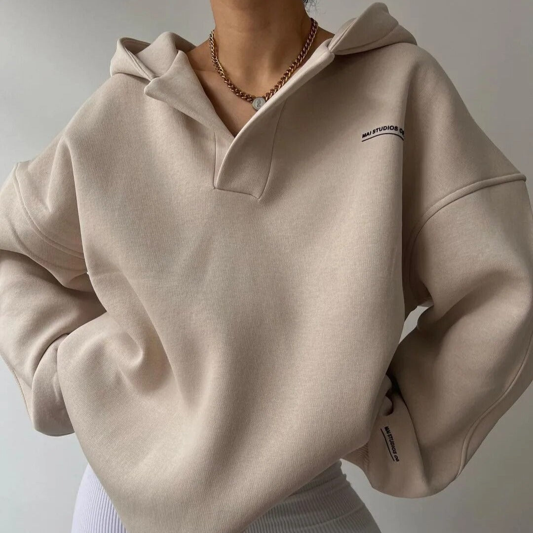 Lässiger Damen-Kapuzenpullover mit Druck