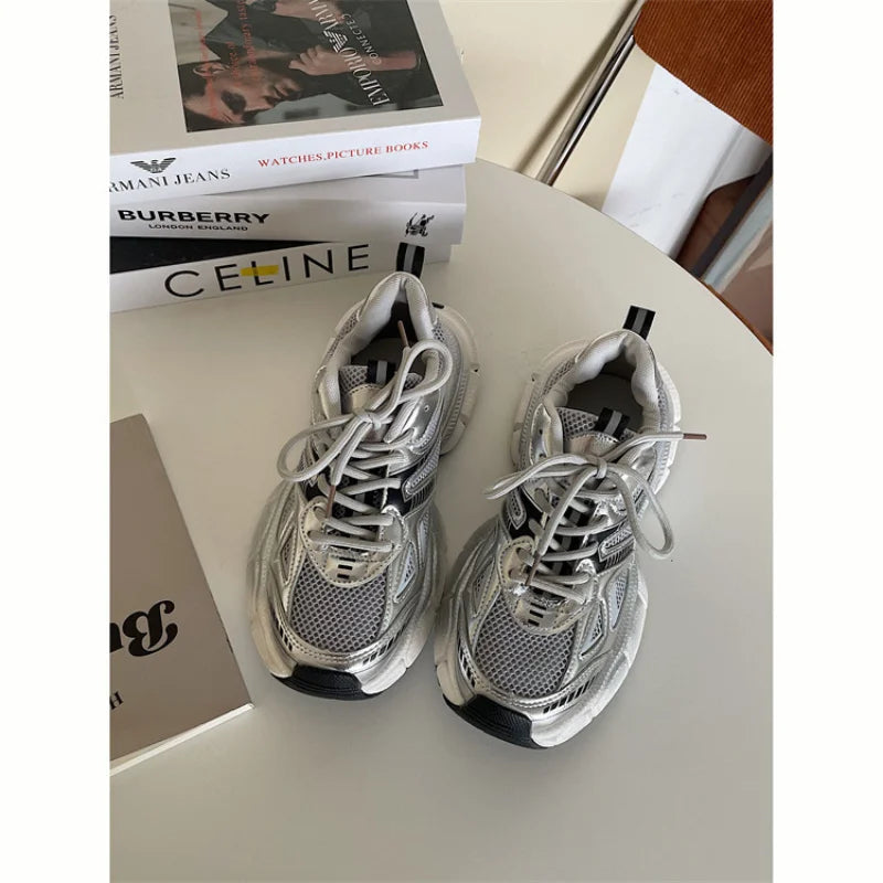 Alora | Lässige Mesh-Schuhe - Klobige Sohle