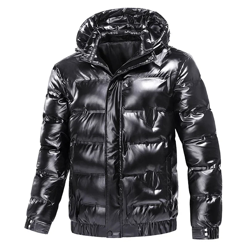 Stylische Herren Daunen Jacke mit Kapuze | Winter