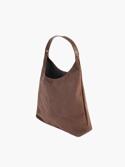 Elegante vegane Wildleder-Tasche – Geräumige Schulterhandtasche