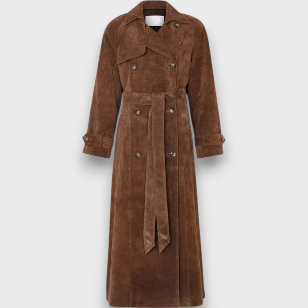Weyla – Trenchcoat in Wildlederoptik