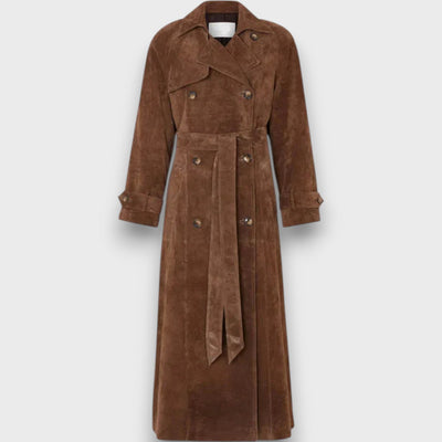 Weyla – Trenchcoat in Wildlederoptik
