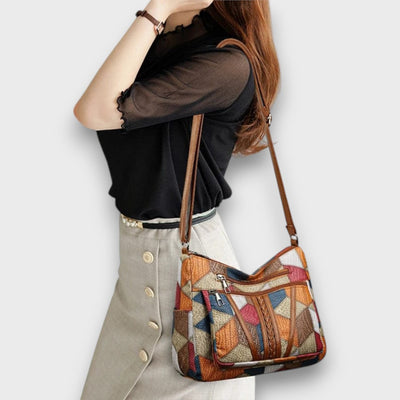 Solara – Mosaik-Lederhandtasche