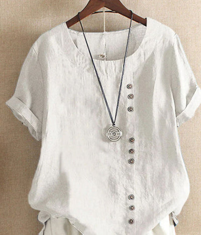 Sophia | Bequemes Sommertop aus Leinen