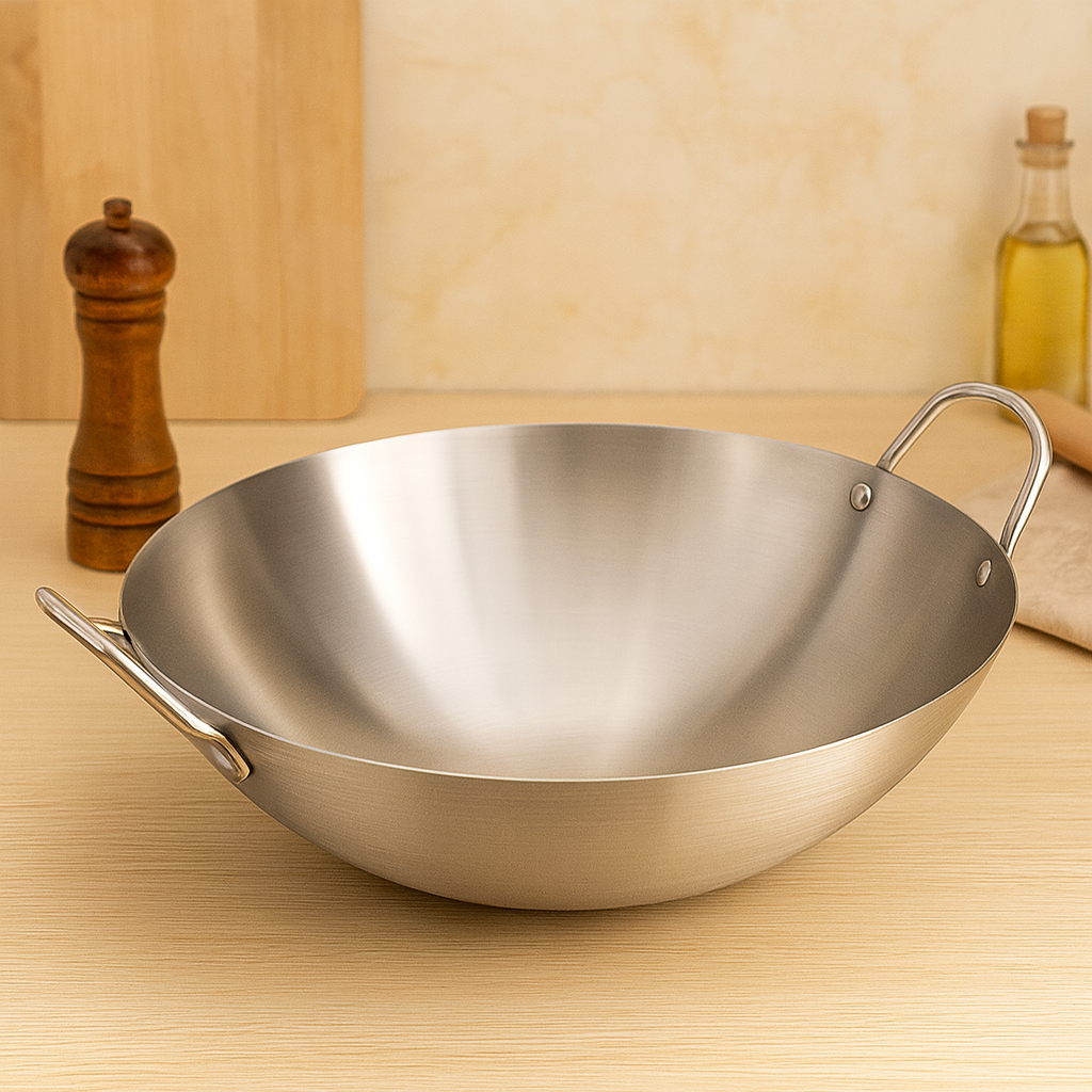 Stelvara | Edelstahlwok mit Doppelgriffen