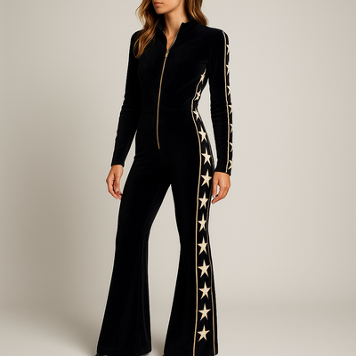 Franziska | Eleganter festlicher Samt Jumpsuit