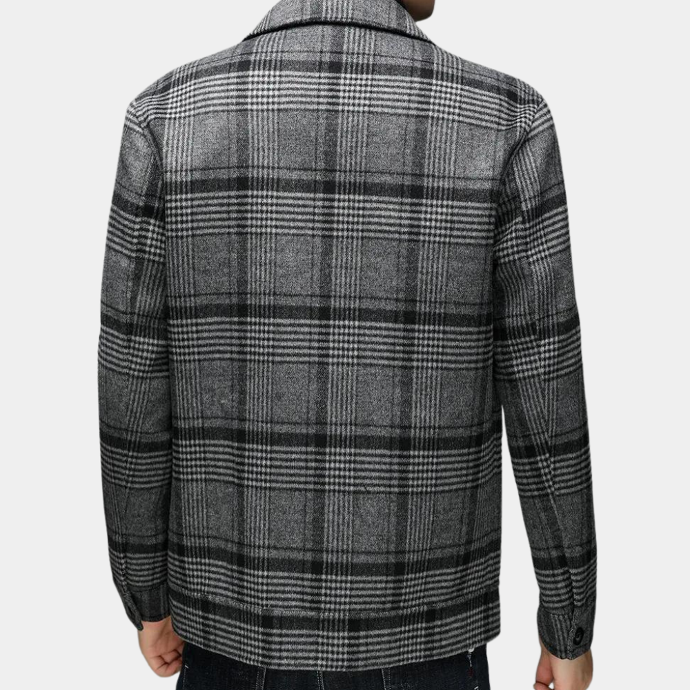 Joshua | Eleganter Karierter Mantel, stilvoll und warm für Männer