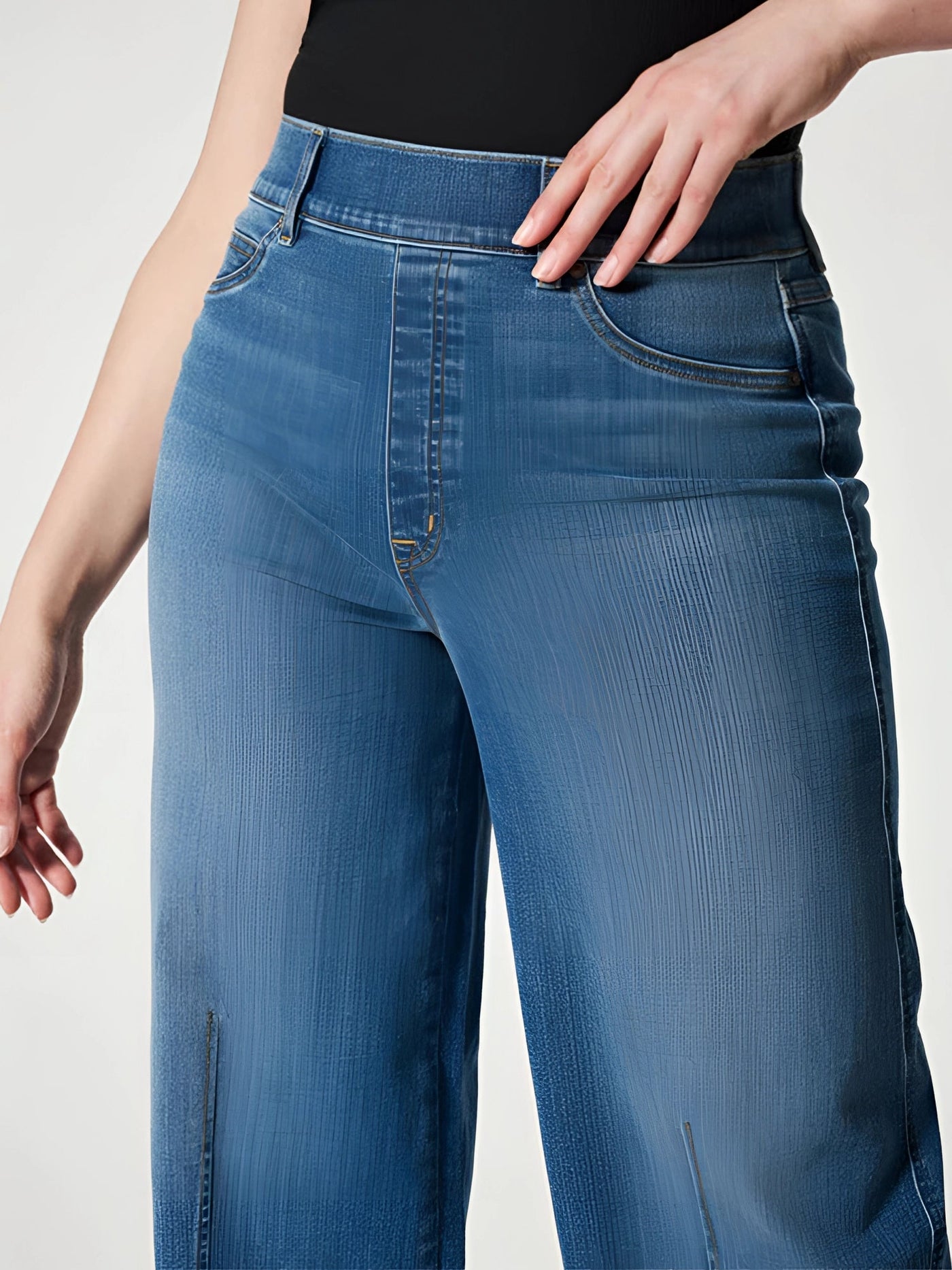 Retro Jeans mit weitem Bein