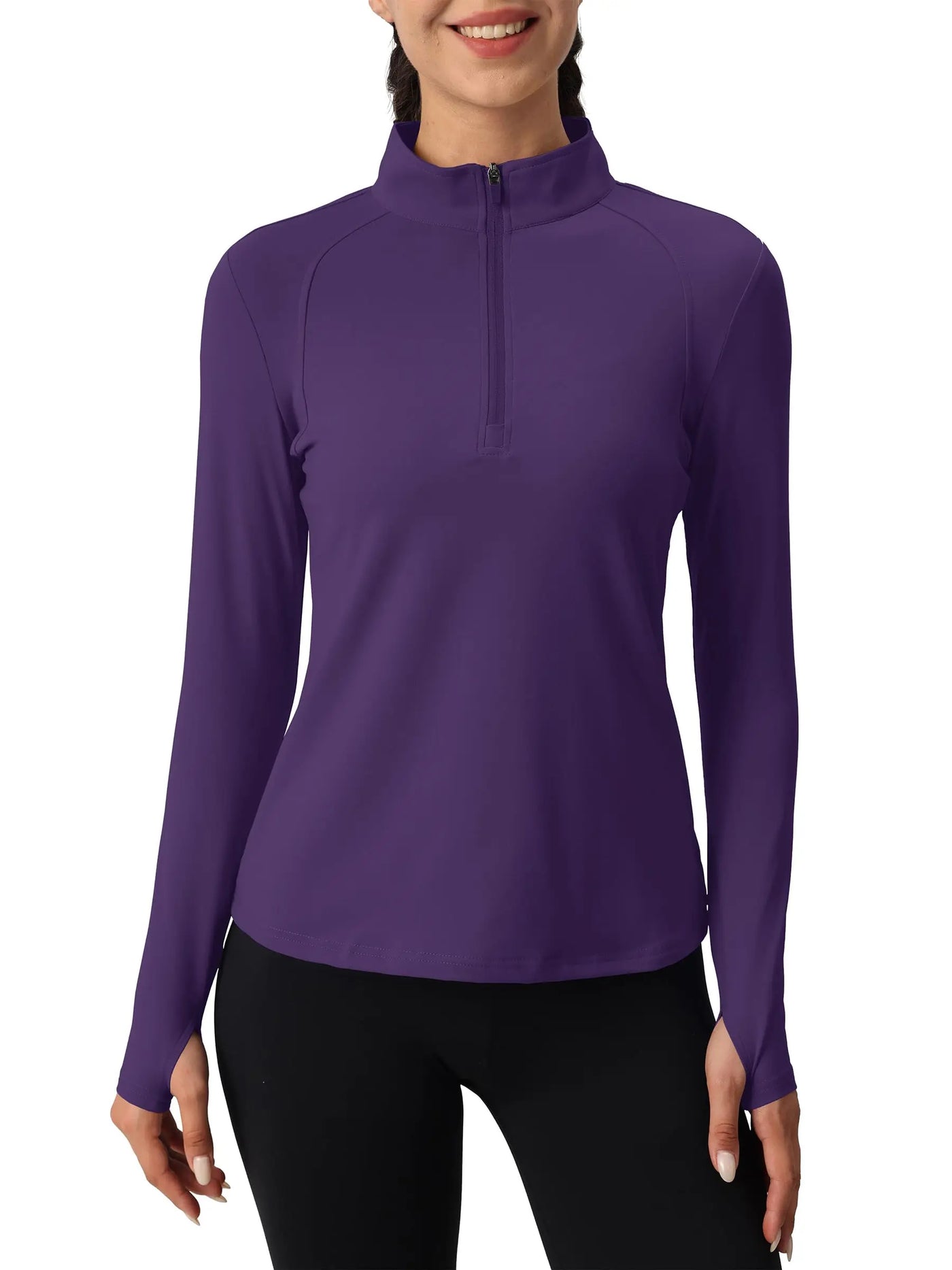 Tervona | Atmungsaktiver Damenpullover mit Viertel Reißverschluss