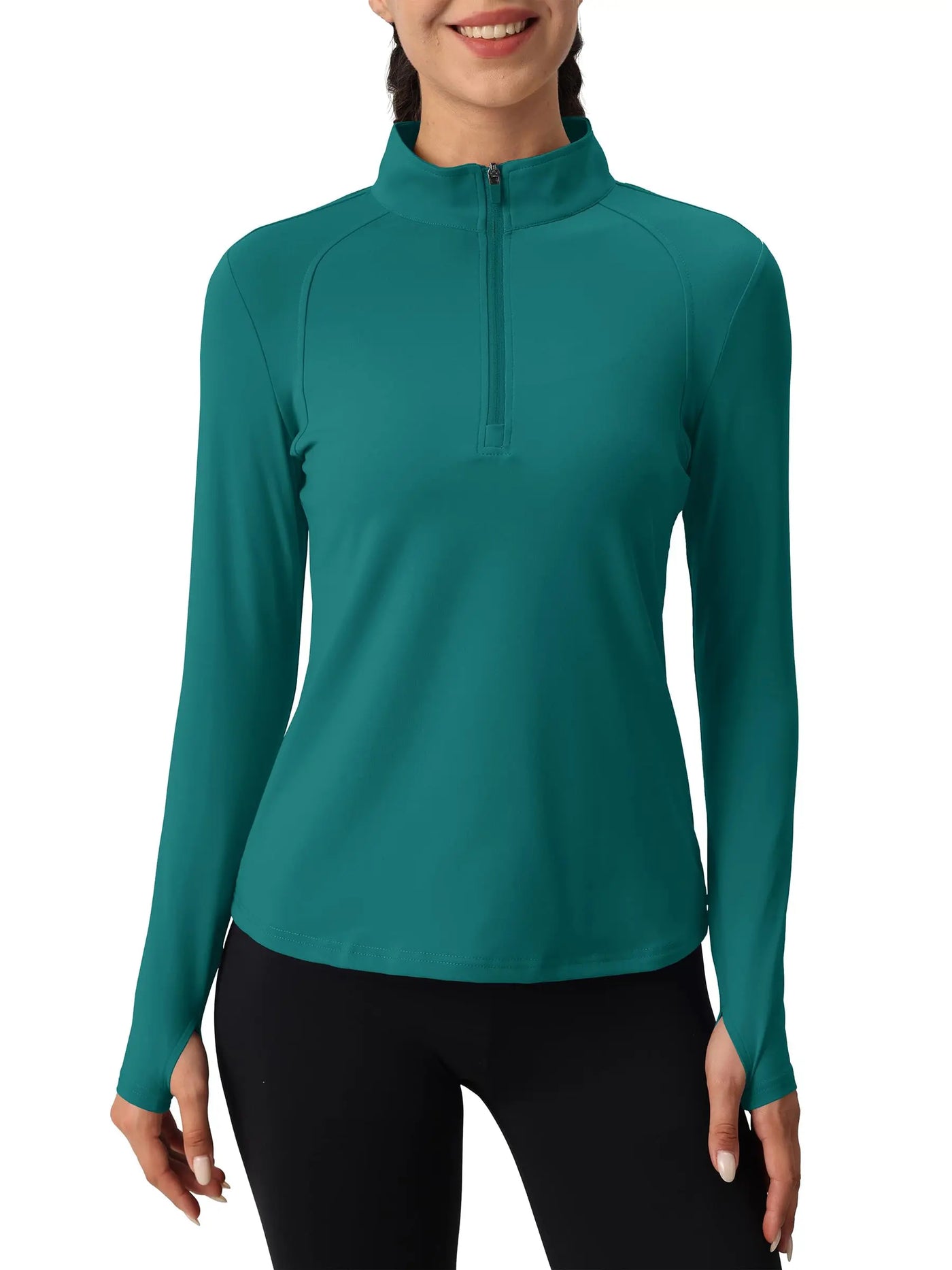 Tervona | Atmungsaktiver Damenpullover mit Viertel Reißverschluss