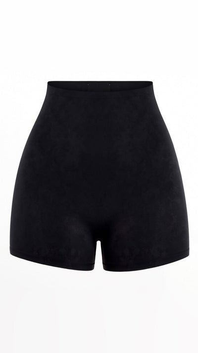 Nahtlose Shorts mit hoher Taille über dem Knie