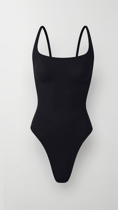 Core Sculpt Tief ausgeschnittener Tanga-Bodysuit