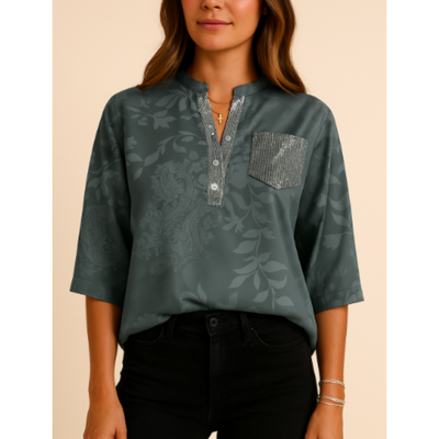 Damen Blumen Button Down Hemd | Leicht