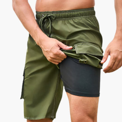 Herren Badeshorts mit Stretchstoff und Seitentasche
