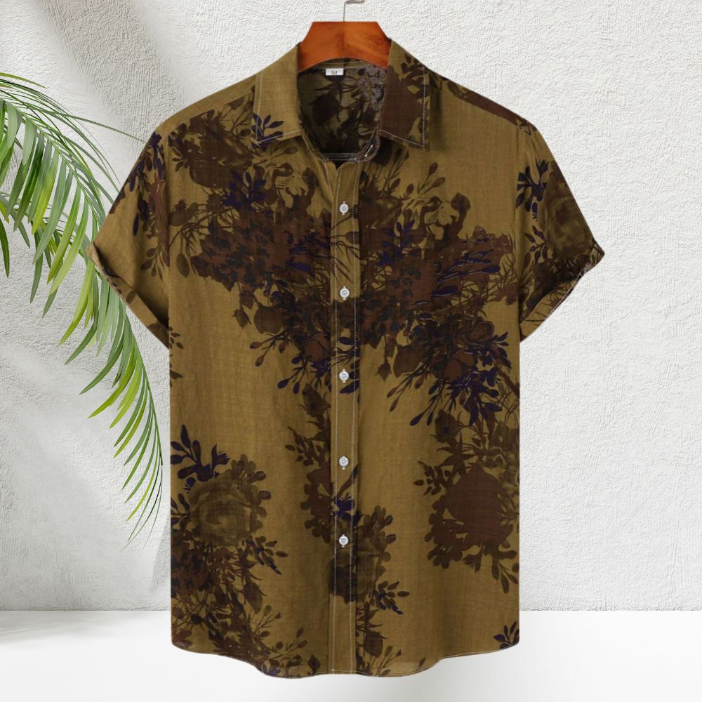 Urbano- Bequemes geblümtes Sommerhemd für Männer