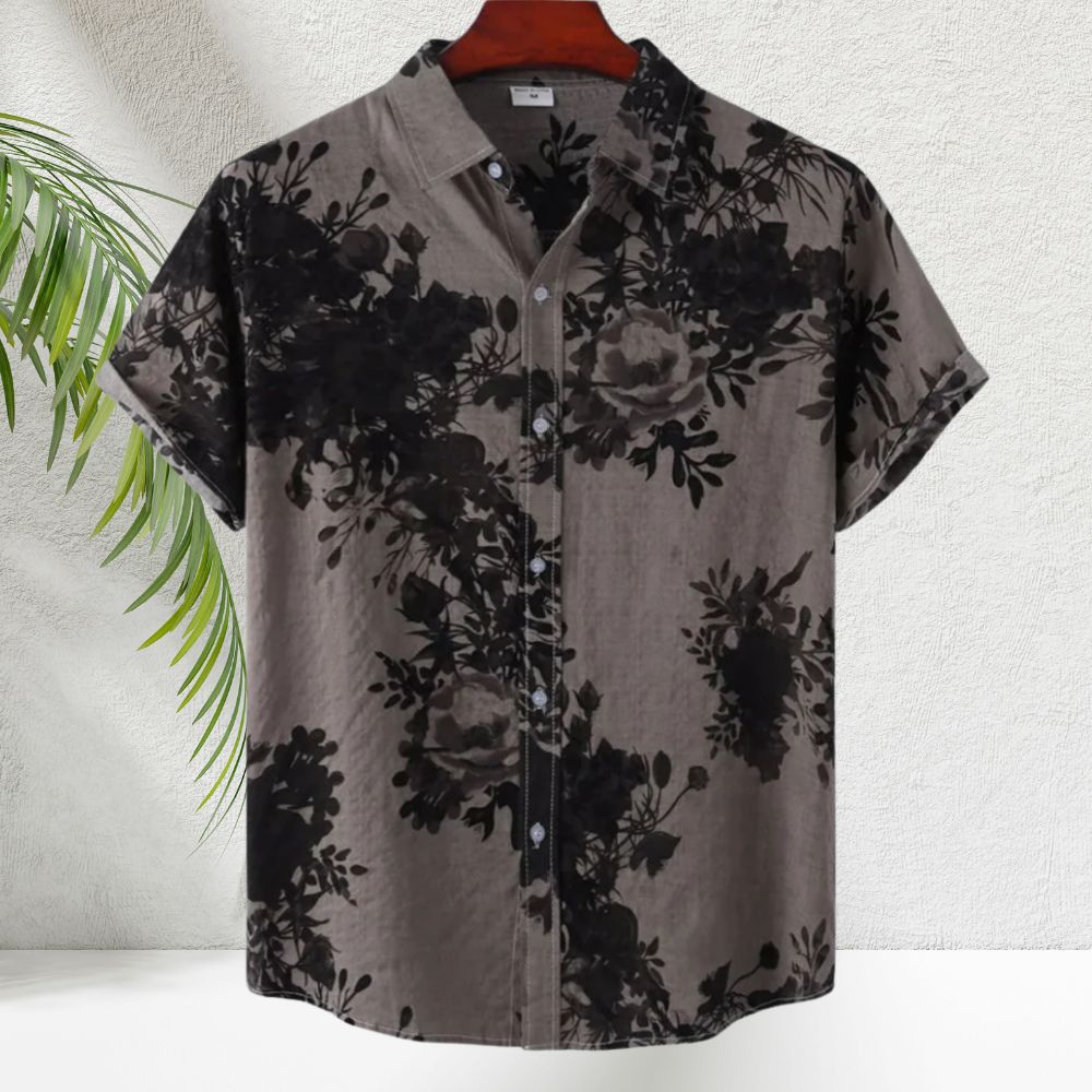 Urbano- Bequemes geblümtes Sommerhemd für Männer