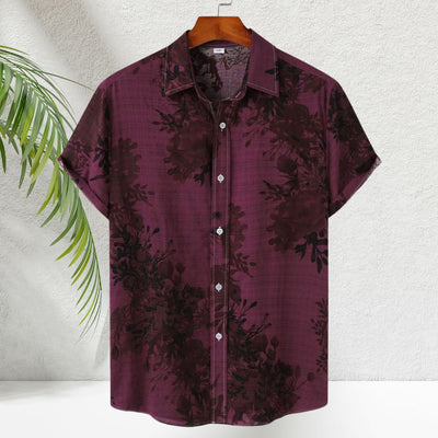 Urbano- Bequemes geblümtes Sommerhemd für Männer