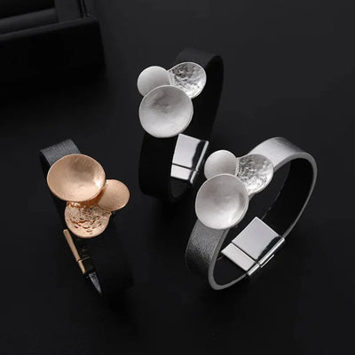 Modisches Damen Lederarmband Retro Magnetverschluss