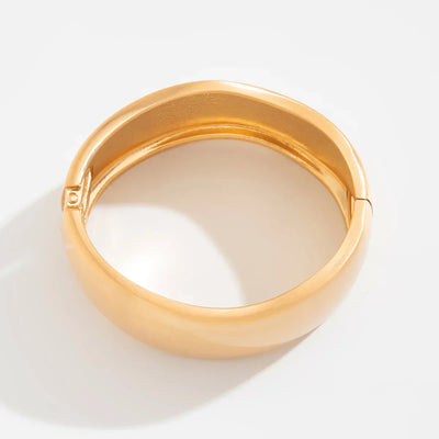 Elegantes Breites Damen Armreif Vintage Armband Gold