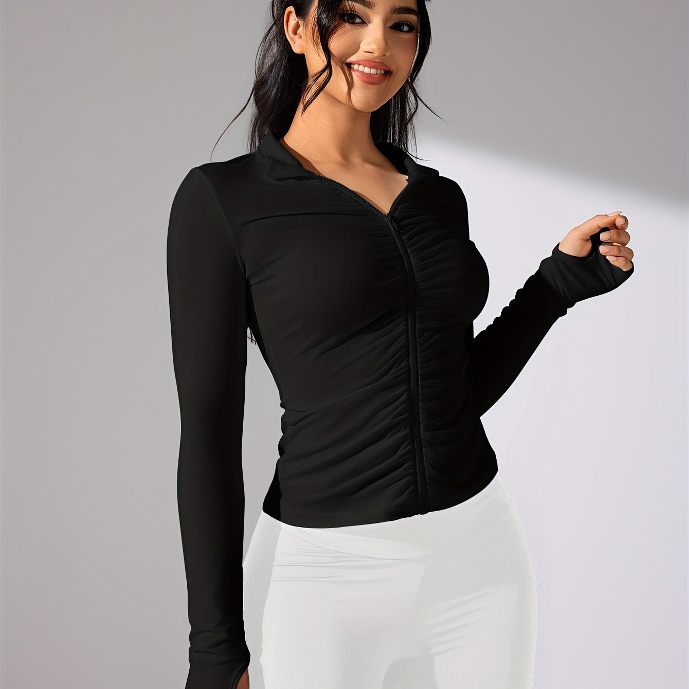 Ezaria | Leichte Sportjacke Damen für Freizeit Atmungsaktiv