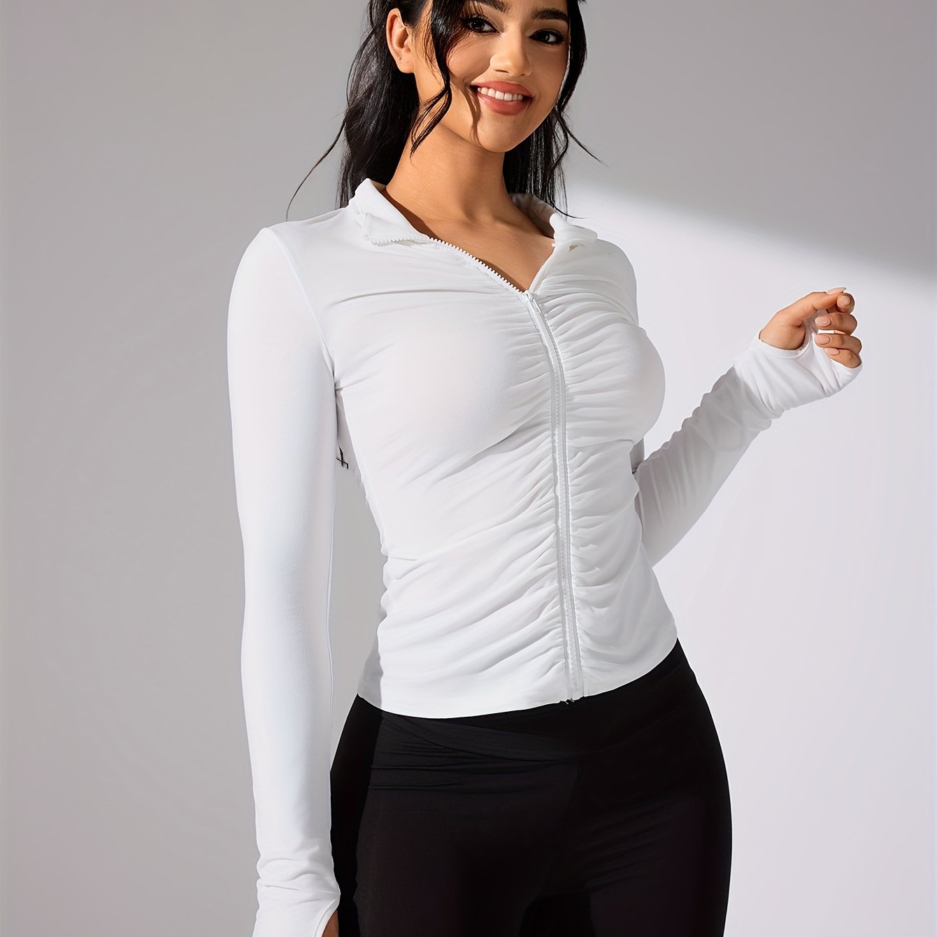 Ezaria | Leichte Sportjacke Damen für Freizeit Atmungsaktiv