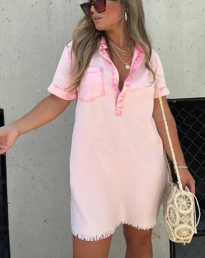 Yara | Stilvolles Jeanshemdkleid