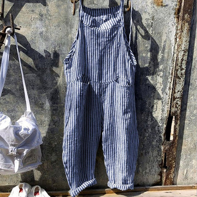 Odelia Gestreifter Baggy-Jumpsuit