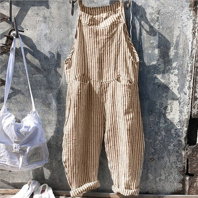 Odelia Gestreifter Baggy-Jumpsuit